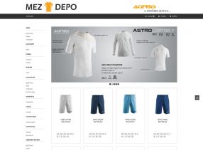 webáruház készítés, webshop, mezdepo, sportruházat